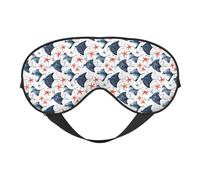 Masque de sommeil pour homme et femme - Motif raie Manta bleue, étoile de mer avec boucle réglable, masque de sommeil occultant et confortable pour homme et femme, bandeau amusant pour jeux de fête