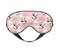 Masque de sommeil pour homme et femme - Panda volant dans le ciel (2) masques de voyage doux pour les yeux pour masque de sommeil occultant, boucle réglable pour homme et femme, bandeau amusant pour