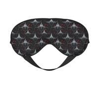 Masque de sommeil pour homme et femme - Style gothique - Imprimé raie manta - Boucle réglable - Masque de sommeil occultant et confortable pour homme et femme - Bandeau amusant pour jeux de fête