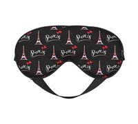Masque de sommeil pour homme et femme - Tour Eiffel de Paris - Masque de voyage doux pour les yeux - Masque de sommeil occultant à boucle réglable pour homme et femme - Bandeau amusant pour les jeux