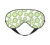 Masque de sommeil pour homme et femme - Tranches de concombre blanc - Masque de voyage doux pour les yeux - Masque de sommeil occultant à boucle réglable pour homme et femme - Bandeau amusant pour