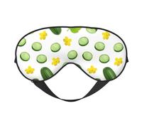 Masque de sommeil pour homme et femme - Tranches de concombre - Masque de voyage doux pour les yeux - Masque de sommeil occultant à boucle réglable pour homme et femme - Bandeau amusant pour les jeux