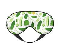 Masque de sommeil pour homme et femme - Tranches de concombre - Masque de voyage doux pour les yeux - Masque de sommeil occultant à boucle réglable pour homme et femme - Bandeau amusant pour les jeux