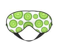 Masque de sommeil pour homme et femme - Tranches de concombre vert - Masque de voyage doux pour les yeux - Masque de sommeil occultant à boucle réglable pour homme et femme - Bandeau amusant pour jeux
