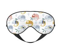 Masque de sommeil pour homme et femme - Version Q - Masque de voyage doux caméléon lézard pour les yeux - Masque de sommeil occultant à boucle réglable pour homme et femme - Bandeau amusant pour jeux