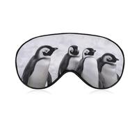 Masque de sommeil pour jeunes pingouins avec neige pour homme et femme - Couverture pour les yeux avec sangle réglable - Doux et respirant - Occultant - Antidérapant - Essentiels de voyage