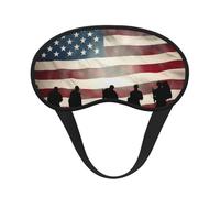 Masque de sommeil pour les anciens combattants avec drapeau américain pour dormir sur le côté, masque occultant pour homme et femme, masque de sommeil sans pression, doux, respirant, confortable pour
