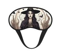 Masque de sommeil pour les personnes dormant sur le côté - Motif de sorcière magique - Pour la maison ou les voyages