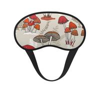 Masque de sommeil pour les yeux à imprimé champignons rouges bloquant la lumière, doux et confortable pour les yeux de nuit pour homme et femme, pour dormir, voyage, travail de nuit
