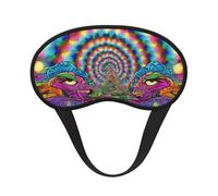 Masque de sommeil pour les yeux à imprimé mandala abstrait champignon coloré bloquant la lumière, doux et confortable pour les yeux de nuit pour femmes et hommes pour dormir, voyage, travail de nuit