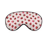 Masque de sommeil pour les yeux à la fraise avec bande, masques pour les yeux super doux avec sangle réglable, aide au sommeil ultime, bandeau pour les yeux, détendez-vous et soulagez votre fatigue, y