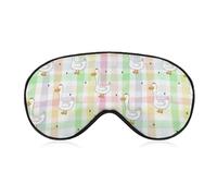 Masque de sommeil pour les yeux à motif animal d'oie mignon, masques pour les yeux super doux avec sangle réglable, aide au sommeil ultime, bandeau sur les yeux, détendez-vous et soulagez votre fatigu
