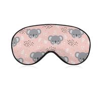 Masque de sommeil pour les yeux à motif animal Kola mignon, masques pour les yeux super doux avec sangle réglable, aide au sommeil ultime, bandeau sur les yeux, détendez-vous et soulagez votre fatigue