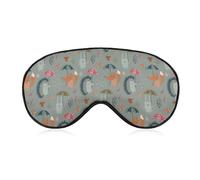 Masque de sommeil pour les yeux à motif animal mignon de renard, masques pour les yeux super doux avec sangle réglable, aide au sommeil ultime, bandeau sur les yeux, détendez-vous et soulagez votre fa