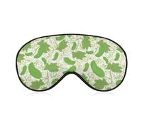 Masque de sommeil pour les yeux à motif de concombre de dessin animé, masques pour les yeux super doux avec sangle réglable, aide au sommeil ultime, bandeau sur les yeux, détendez-vous et soulagez vot