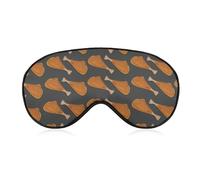 Masque de sommeil pour les yeux à motif de cuisses de poulet frit, masques pour les yeux super doux avec sangle réglable, aide au sommeil ultime, bandeau, détendez-vous et soulagez votre fatigue, yeux