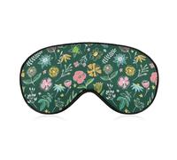 Masque de sommeil pour les yeux à motif de tulipes élé et mignon, masques pour les yeux super doux avec sangle réglable, aide au sommeil ultime, bandeau sur les yeux, détendez-vous et soulagez vot