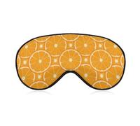 Masque de sommeil pour les yeux à motif orange, masques pour les yeux super doux avec sangle réglable, aide au sommeil ultime, bandeau sur les yeux, détendez-vous et soulagez votre fatigue, yeux gonfl