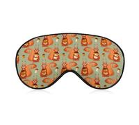 Masque de sommeil pour les yeux à motif tamia et champignon mignon, masques pour les yeux super doux avec sangle réglable, aide au sommeil ultime, bandeau sur les yeux, détendez-vous et soulagez votre