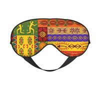 Masque de sommeil pour les yeux à motifs nationaux africains, lisse, doux, réglable, pour le repos et les voyages