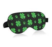 Masque de sommeil pour les yeux avec bande élastique réglable - Occultant - Soins de la peau - Saint-Patrick - Trèfle vert