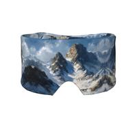 Masque de sommeil pour les yeux avec cache-oreilles avec cache-oreilles pour homme et femme Motif montagne