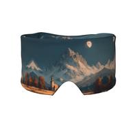 Masque de sommeil pour les yeux avec cache-oreilles avec cache-oreilles pour homme et femme Motif montagne