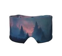 Masque de sommeil pour les yeux avec cache-oreilles - Motif forêt brumeuse - Masque de sommeil avec cache-oreilles pour homme et femme - Cadeau de nuit