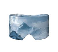 Masque de sommeil pour les yeux avec cache-oreilles - Motif montagne enneigée - Masque de sommeil avec cache-oreilles pour homme et femme - Cadeau de nuit