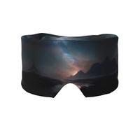 Masque de sommeil pour les yeux avec cache-oreilles - Motif voie lactée - Bloque la lumière - Masque de sommeil avec cache-oreilles pour homme et femme - Cadeau de nuit
