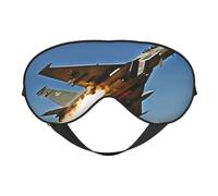 Masque de sommeil pour les yeux avec imprimé avions de combat - Bloque la lumière - Bandeau tendance pour homme et femme - Pour la sieste en avion