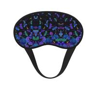 Masque de sommeil pour les yeux avec imprimé libellule bleue, blocage de la lumière, doux et confortable, pour homme et femme, pour dormir, voyage, travail de nuit