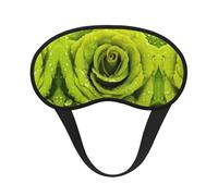Masque de sommeil pour les yeux avec imprimé rose verte, blocage de la lumière, doux et confortable, pour homme et femme, pour dormir, voyage, travail de nuit