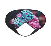 Masque de sommeil pour les yeux avec imprimé soleil, papillons, fleurs, bloque la lumière, bandeau tendance pour femmes et hommes en avion