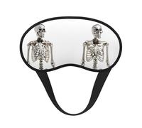 Masque de sommeil pour les yeux avec imprimé squelette humain, blocage de la lumière, doux et confortable, pour homme et femme, pour dormir, voyage, travail de nuit