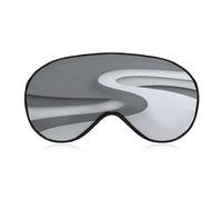 Masque de sommeil pour les yeux avec lignes de route ondulées sur gris pour homme et femme avec sangle réglable pour voyage, yoga, sieste, travail