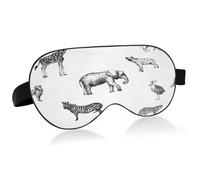 Masque de sommeil pour les yeux avec motifs d'animaux africains pour hommes et femmes, masque de sommeil bloquant la lumière, masque de nuit doux et confortable, bandeau élastique respirant pour les