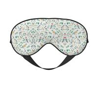 Masque de sommeil pour les yeux avec oiseau et fleur - Blocage de la lumière - Cadeau essentiel pour homme et femme