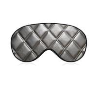 Masque de sommeil pour les yeux avec panneau en acier gaufré avec motif diamant, masque de sommeil pour homme et femme, sangle réglable, pour voyage, yoga, sieste, travail