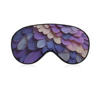 Masque de sommeil pour les yeux avec plumes de hibou violet et lavande pour homme et femme avec sangle réglable pour voyage, yoga, sieste, travail