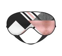 Masque de sommeil pour les yeux avec triangle abstrait à rayures et sangle réglable doux pour voyage en avion relaxant yoga sieste méditation
