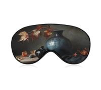 Masque de sommeil pour les yeux avec vase en céramique et feuilles d'automne pour homme et femme avec sangle réglable pour voyage, yoga, sieste, travail