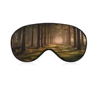 Masque de sommeil pour les yeux - Belle forêt avec grands arbres - Masque de sommeil pour homme et femme - Sangle réglable - Pour voyage, yoga, sieste, travail