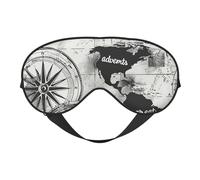 Masque de sommeil pour les yeux, carte de navigation, boussole, masque de sommeil avec sangle réglable