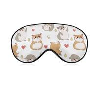 Masque de sommeil pour les yeux de cochon d'Inde, masque pour les yeux super doux avec sangle réglable, aide au sommeil ultime, bandeau, détendez-vous et soulagez votre fatigue, yeux gonflés