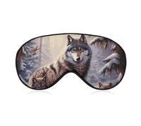 Masque de sommeil pour les yeux de la famille de loups pour homme et femme, respirant et réglable, masque de sommeil ultra doux, léger, pour avion, sieste, sommeil nocturne