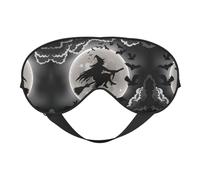 Masque de sommeil pour les yeux de sorcière d'Halloween, lisse, doux, réglable, masque pour les yeux pour le repos et les voyages