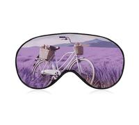 Masque de sommeil pour les yeux de vélo de terrain lavande pour homme et femme - Masque de sommeil occultant amusant - Masque de sommeil mignon