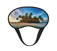 Masque de sommeil pour les yeux des îles d'outre-mer doux et confortable avec sangle réglable occultante pour femmes, filles, hommes, voyage, yoga, sieste, travail