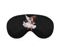 Masque de sommeil pour les yeux en forme d'ange jouant du violon, cache-yeux bloquant la lumière, bandeau avec sangle réglable pour femmes et hommes